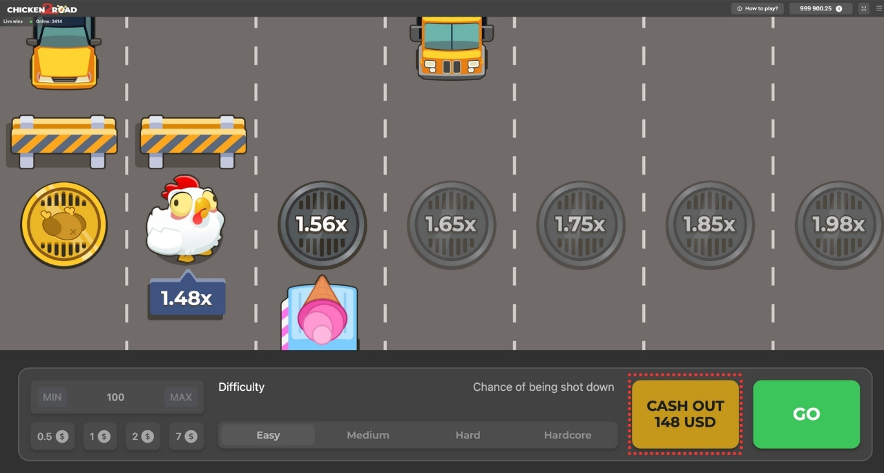 Výběr výher v Chicken Road 2