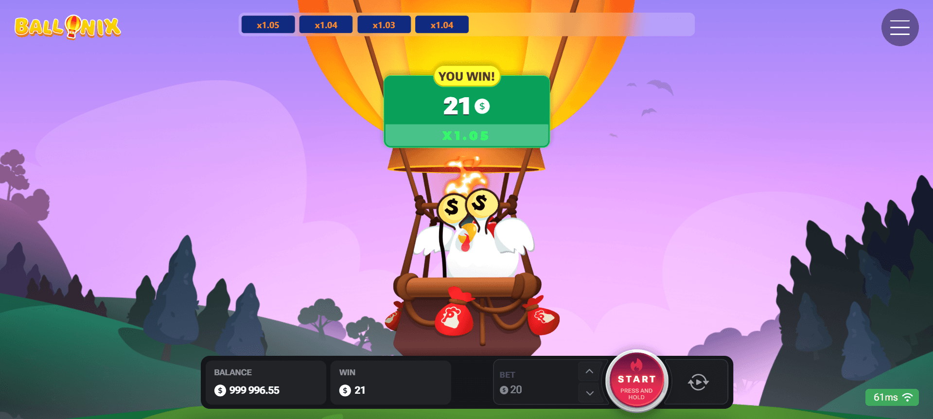 Ballonix Hra